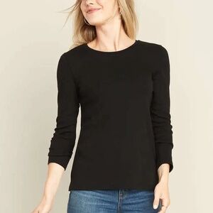 Rib-Knit Slim-Fit Sweater  Black  NWT